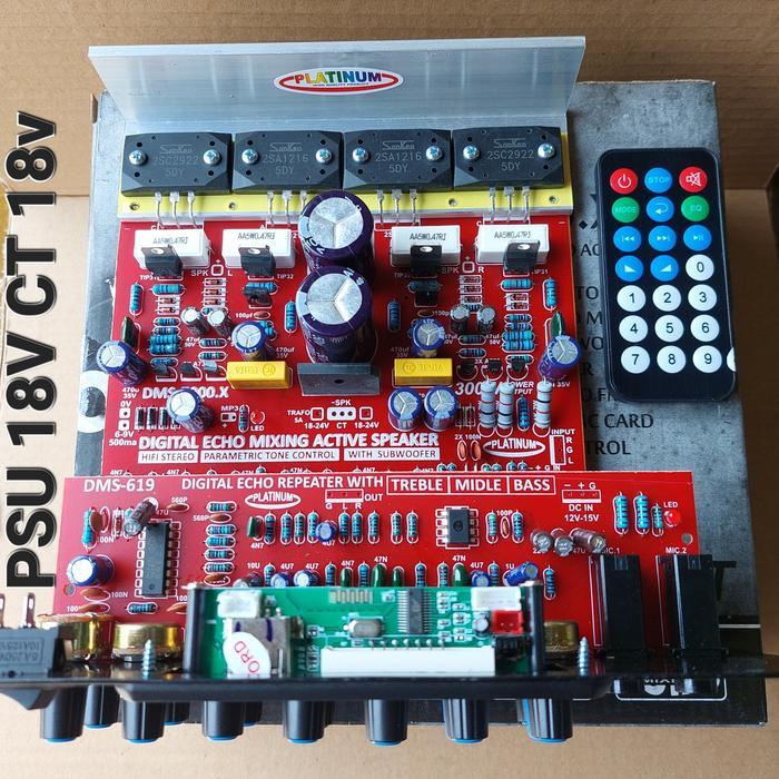 Kit Pcb Speaker Aktif Bluetooth Mp3 Mixing Echo Mic Sanken Jengkol