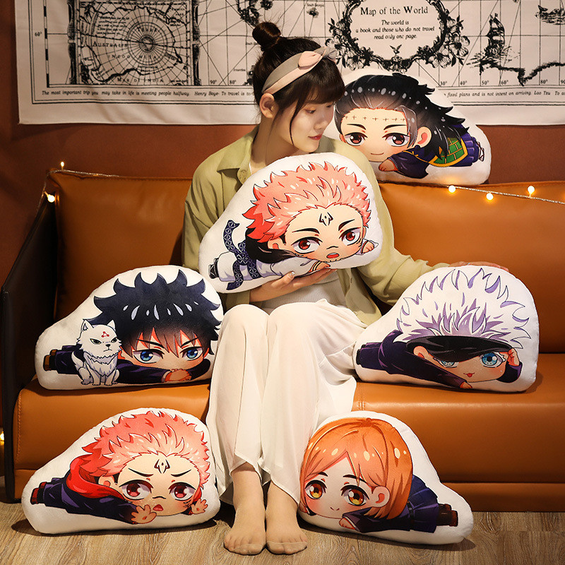 Kawaii Jujutsu Kaisen Plush Pillows Cute Anime Cushion Gojo Satoru Dakimakura Geto Suguru Stuffed