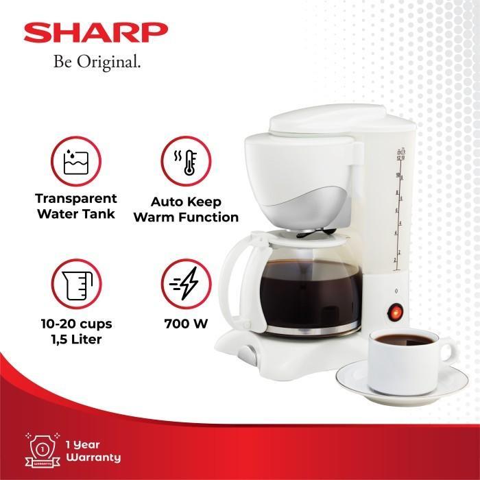 Sharp Coffee Maker Hm-80L(W) Libre White 700 Watt / Mesin Kopi