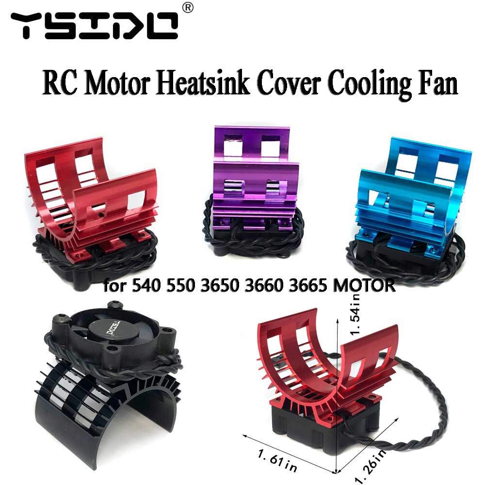 Ysido Rc Electric Car 540 550 3650 3660 3665 Brushless Motor Heatsink Cover Cooling Fan For 1/10