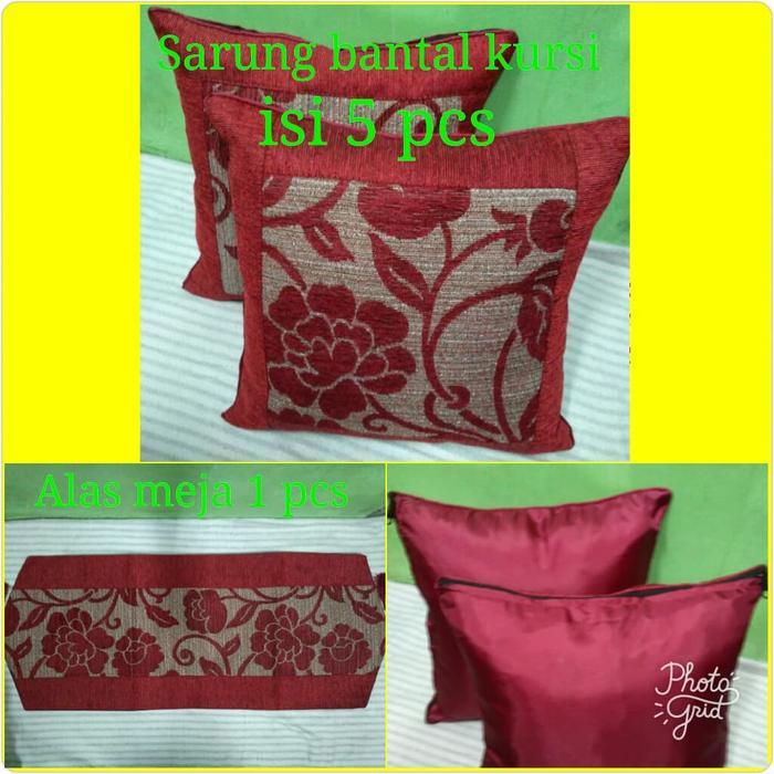53lg- Sarung Bantal Kursi Set - Sarung Bantal Sofa Minimalis Set , Motif