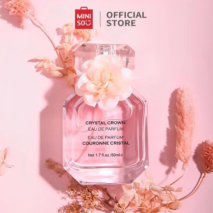 jl9e- Miniso Parfum Wanita Dreamy Crystal Edp 50Ml Minyak Wangi Cewek Diamond Jam