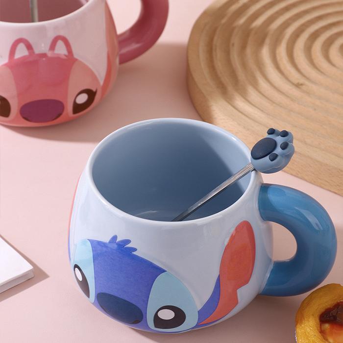 MUG/GELAS CERAMIC STITCH & STITCH ANGEL DISNEY