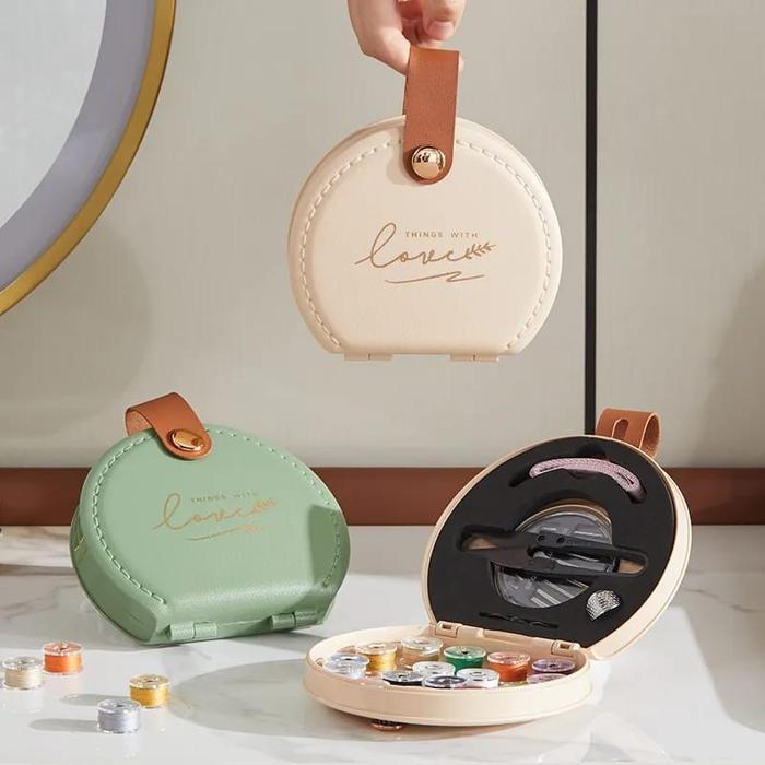 Premium Sewing Kit Kotak perlengkapan alat jahit Set alat jahit kulit