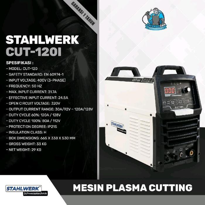 Mesin Las Plasma Cutting Cut 120 Stahlwerk DC Plasma Cutting 120A