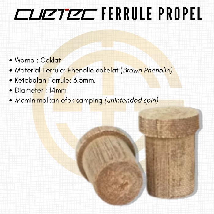 Terbaru Ferrule Stick Billiard Cuetec Propel