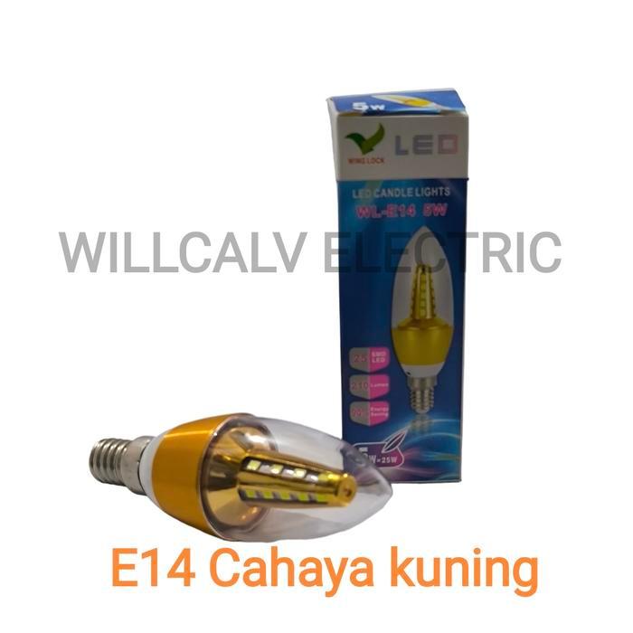NEW LAMPU CANDLE LED 5W 5WATT E14 - LAMPU JANTUNG LED 5W 5WATT E14 PUTIH