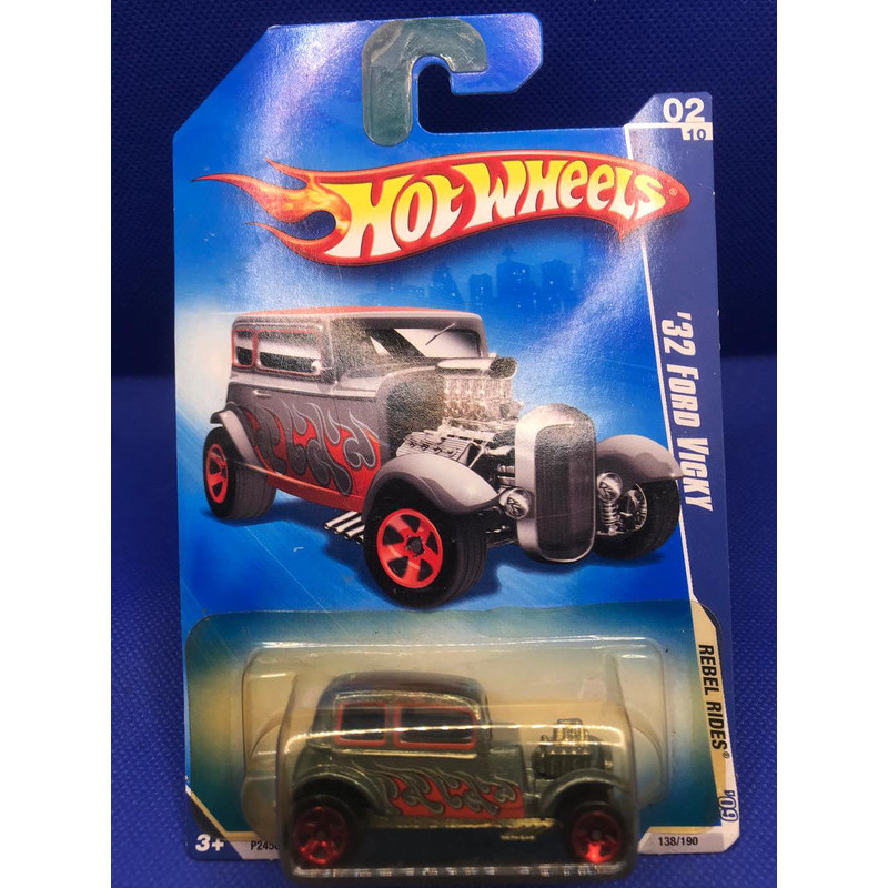 Hot Wheels 32 Ford Vicky Silver Blue Card