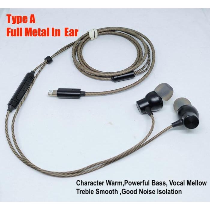 Mfi Certified Custom Earphone For Iphone Hifi Headset Superior Sound Terbaru 