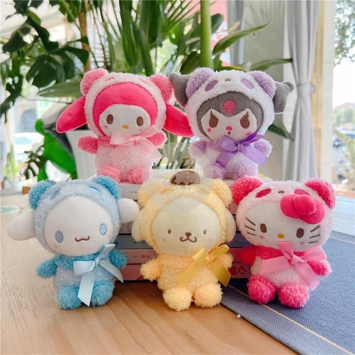 Produk Terbaik] Boneka Sanrio Kostum Gantungan Tas Sanrio Melody Cinnamoroll Kuromi Pochacho