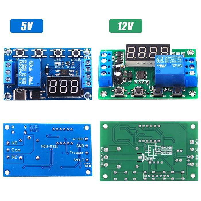 READY YYC-2S Modul Relay Timer Delay Timer DC 5V 12V 5A Adjustable