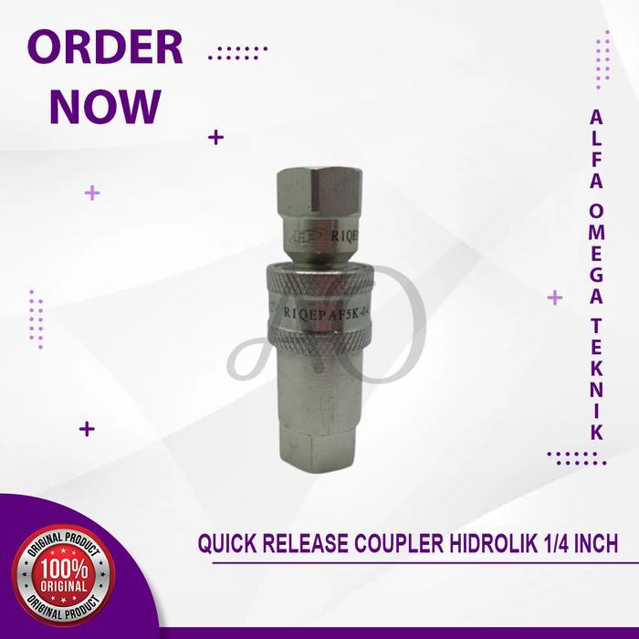 Denji Melody - Quick Release Coupler Hydraulic Bsp 1/4 Inch Hidrolik 1/4" Bsp Terbaru 