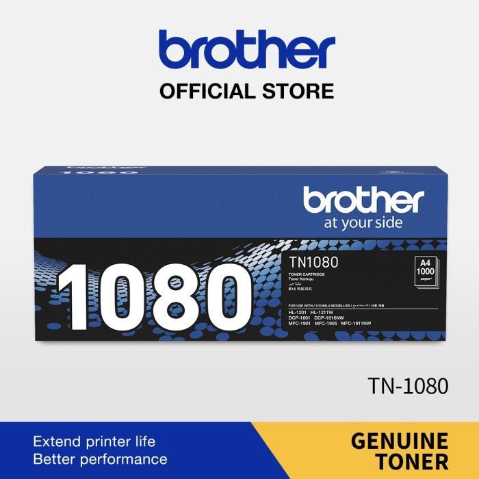 Brother Toner Tn1080 Tn 1080 Black Toner Original #Gratisongkir