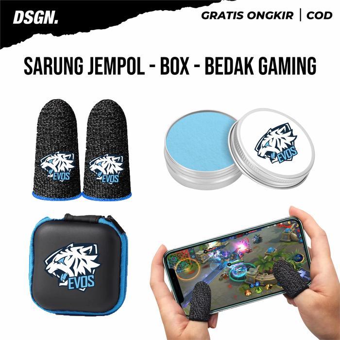 Sale Cod Evos Paket Gaming 3 In 1 Sarung Jempol Ff Pubg Ml Bedak Game Box Premium Accessories