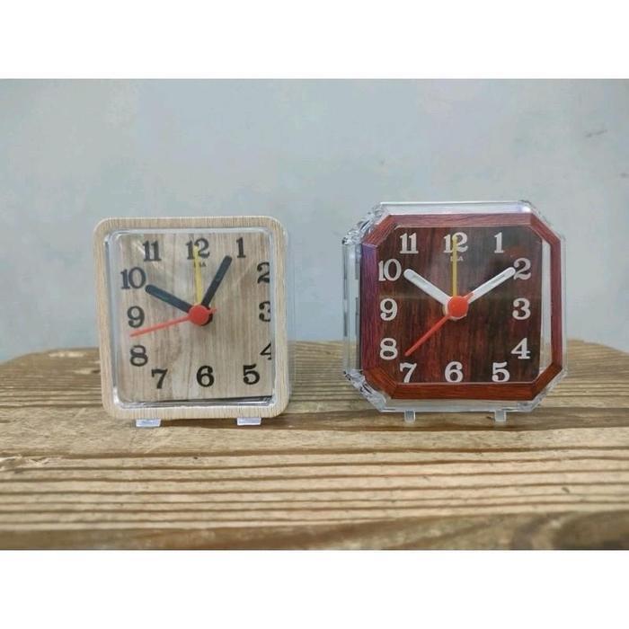 PROMO Jam Weker Kotak Mini / Jam Weker Segienam / Jam Weker Meja / Jam Weker Transparan READY
