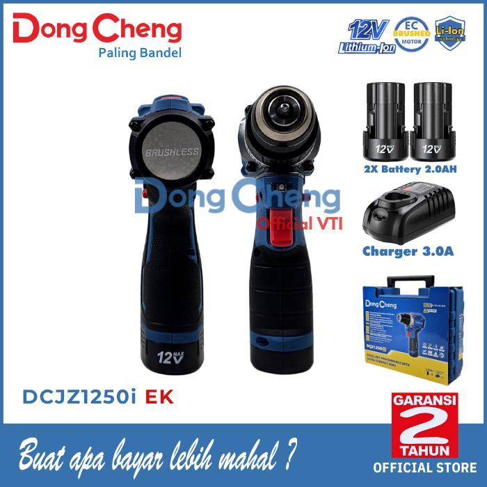 Dongcheng Dcjz1250I Ek Mesin Bor Tembok Baterai Cordless Brushless Impact Drill 12V 10Mm Dcjz1250I