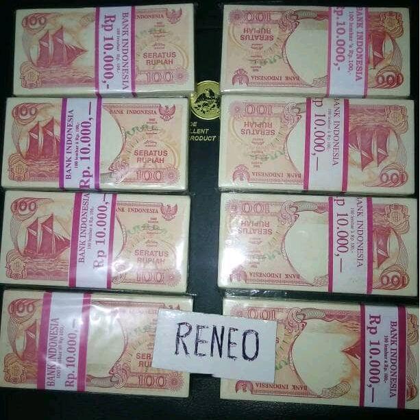 READY 1 Gepok urut acak 100 Rupiah Tahun 1992 Perahu layar pinisi isi 100 lembar uang kertas kuno