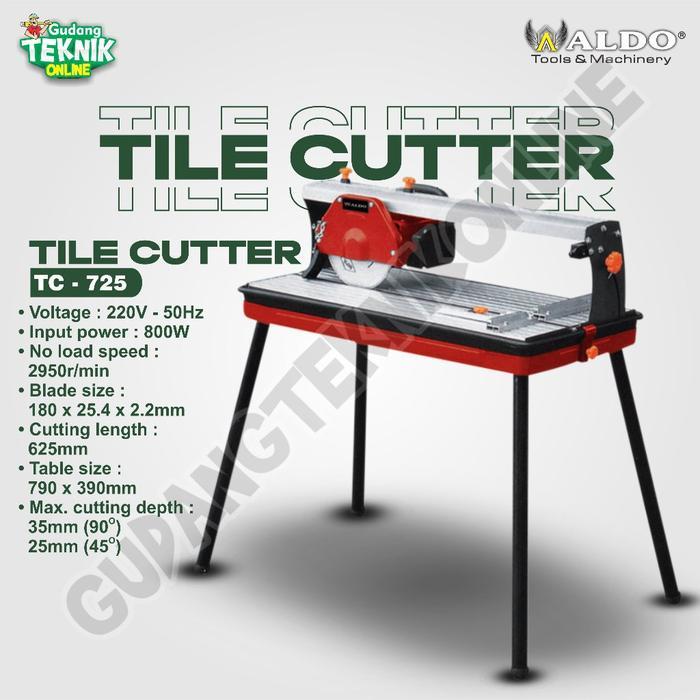 Mesin Potong Keramik 62cm LISTRIK ALDO TC-725 800W / Mesin Pemotong Keramik Granit Granite 625mm Tab