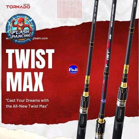 Promo Joran Tornado Twist Max 602/180Cm 8-17Lb - Carbon Solid Ring Fuji