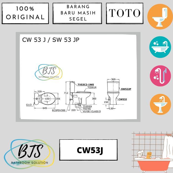 Kloset duduk TOTO CW53JW/SW53J / CW 53 J / SW 53 JP / CW 53JW / CW53JW