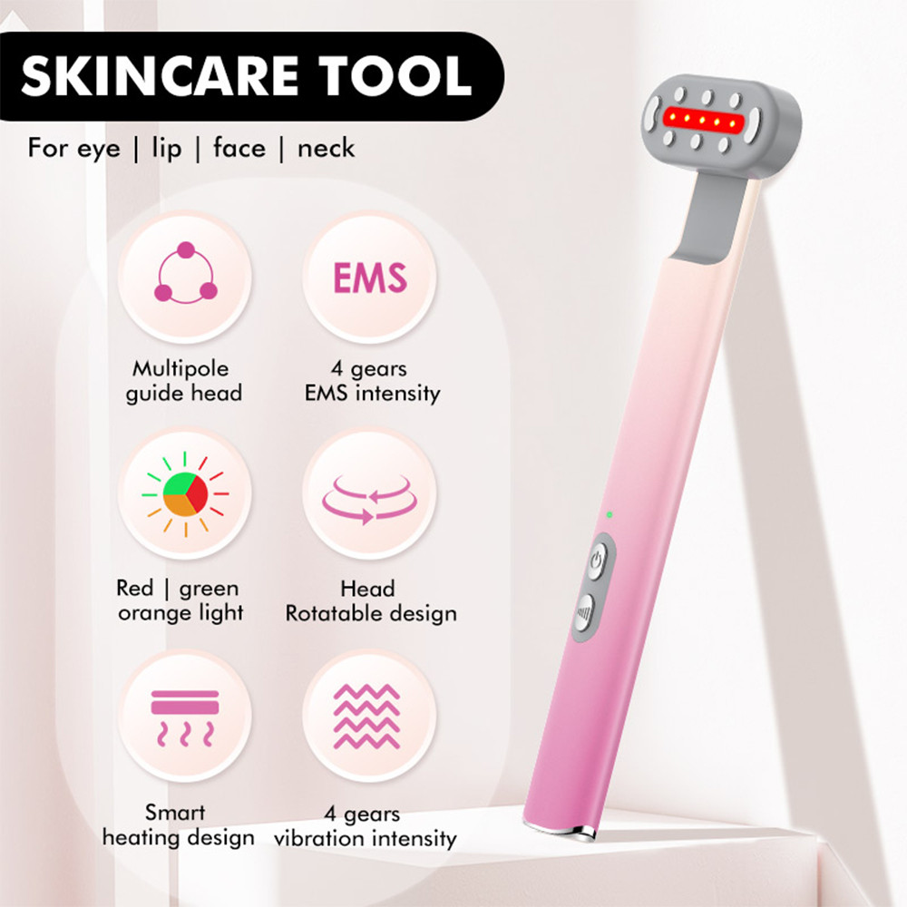 EMS Eye Beauty Device Eye Massager Red Light Sonic Vibration Eye Skin