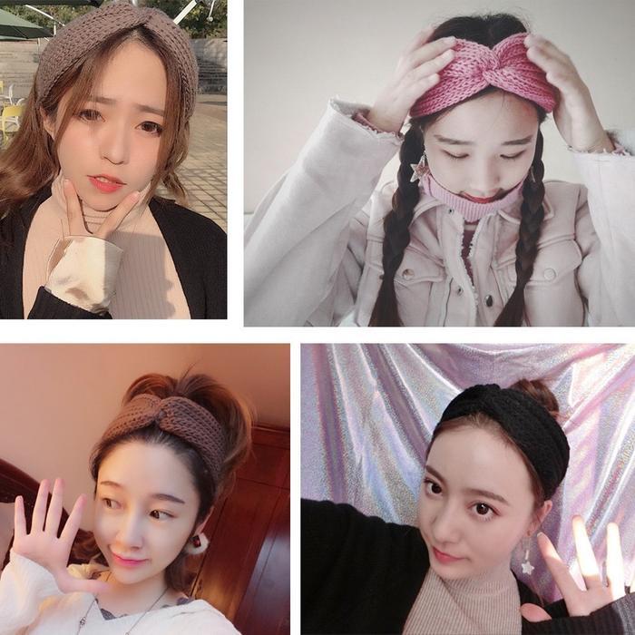 TERBARU Feelme KK-237 Bandana Rajut Twist Headband Turban Instan Bando