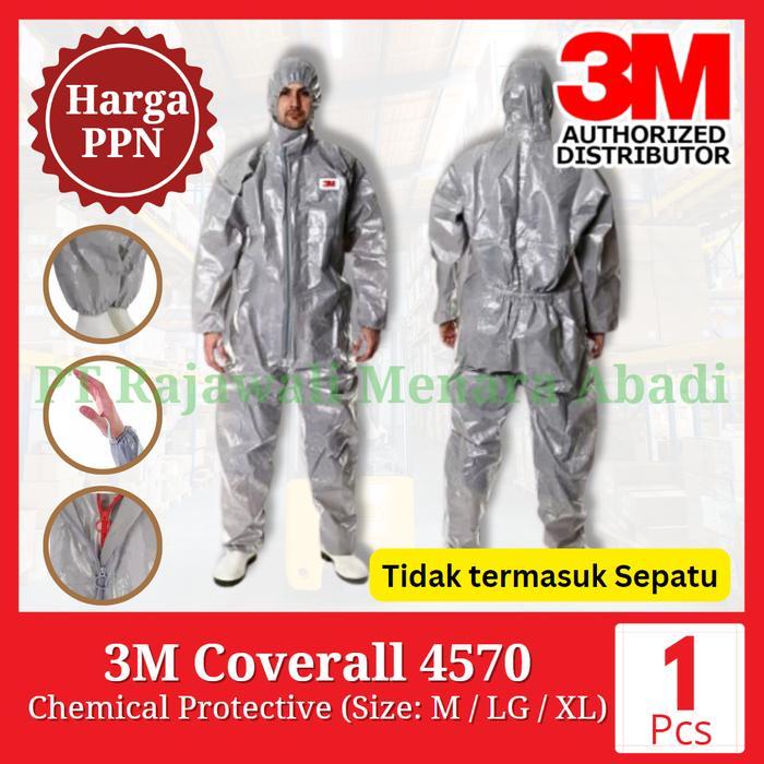 3M Protective Coverall 4570, Baju Pelindung 3M, Chemical Protective Coverall, Coverall Safety, Baju