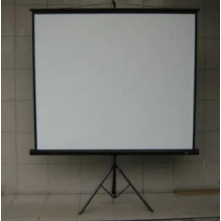 Premium Layar Proyektor Layar Projektor Besar Layar Putih Nobar Layar Presentasi Tripod Screen Bagus