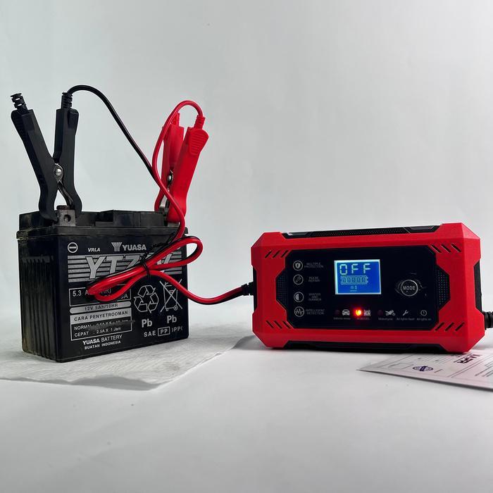Cethomarket- Apr Charger Aki 6A 12V Type Ap92 Casan Setrum Aki Alat Cas Repair Accu Motor Mobil