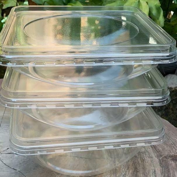 Kualitas Terbaik Mika Big Tray Salad Jumbo 750 Ml, 1000 Ml, 1300 Ml / Mika Kotak Salad Buah (Per