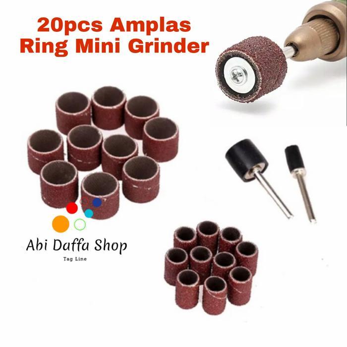 SHAKESPARE 20pcs Mata Bor Amplas Mini Grinder Amplas Sanding Band Mini Tuner