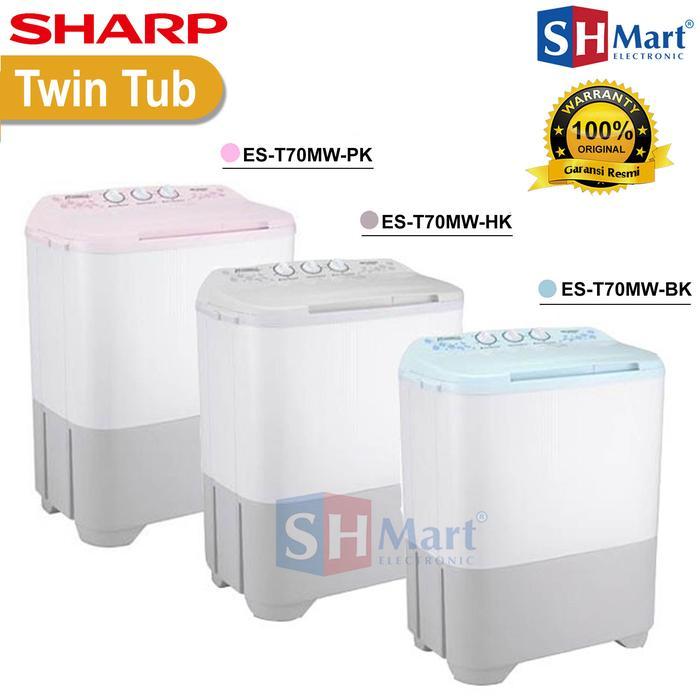 MESIN CUCI SHARP 2 TABUNG EST-70MW / ES-T80MW / ES-T90MW GARANSI RESMI (MEDAN) - 70MW
