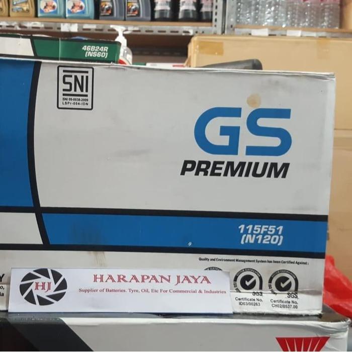 AKI MOBIL GS ASTRA PREMIUM N120 / 115F51 (120 AH) BASAH - TANPA AIR AKI ZUUR