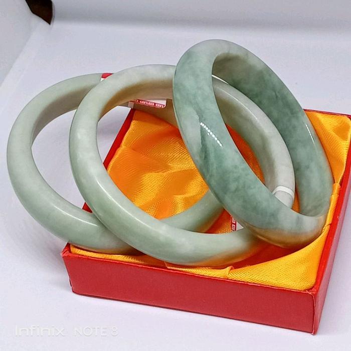 Gelang Ring Giok Burma / Gelang Ring Bangle Giok Premium