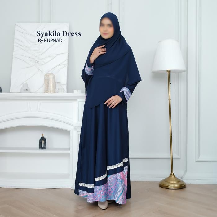 k468 Kupnad Gamis Motif Batik Katun Toyobo Wanita Muslimah SyarI Busui Friendly Adem,