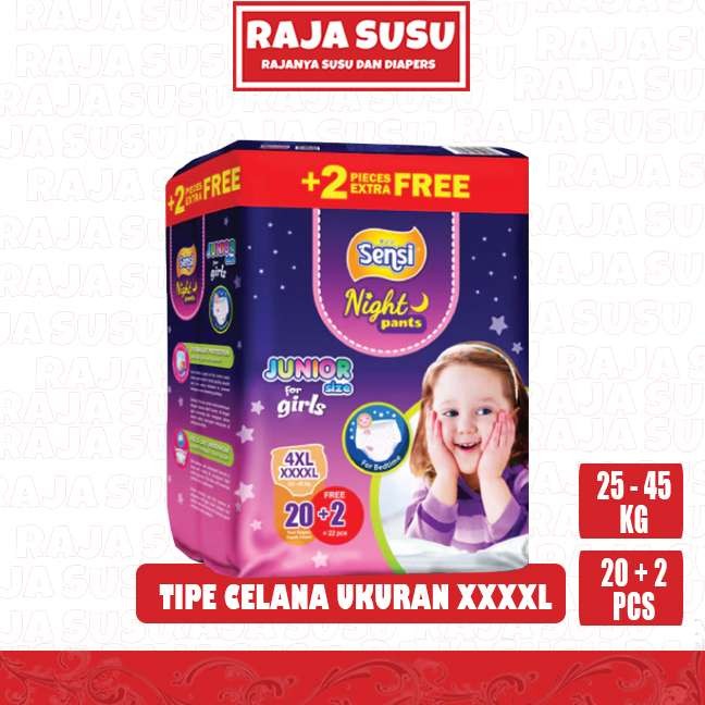 SENSI NIGHT PANTS XXXXL20+2 GIRL - RAJA SUSU