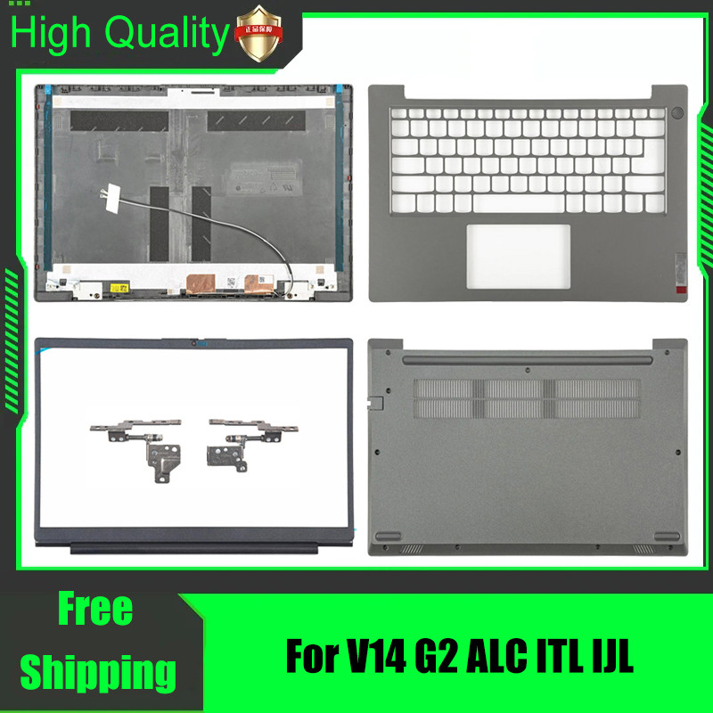 Casing Laptop For Lenovo V14 G2 ALC ITL IJL Laptop LCD Rear Lid Back Top Cover Front Bezel Hinges Pa