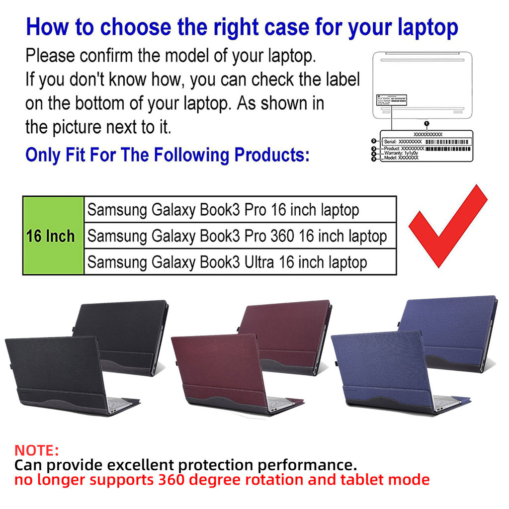 Case For  Galaxy Book 3 Ultra Pro Pro 360 2023 Laptop Sleeve Detachable Notebook PC Cover Case