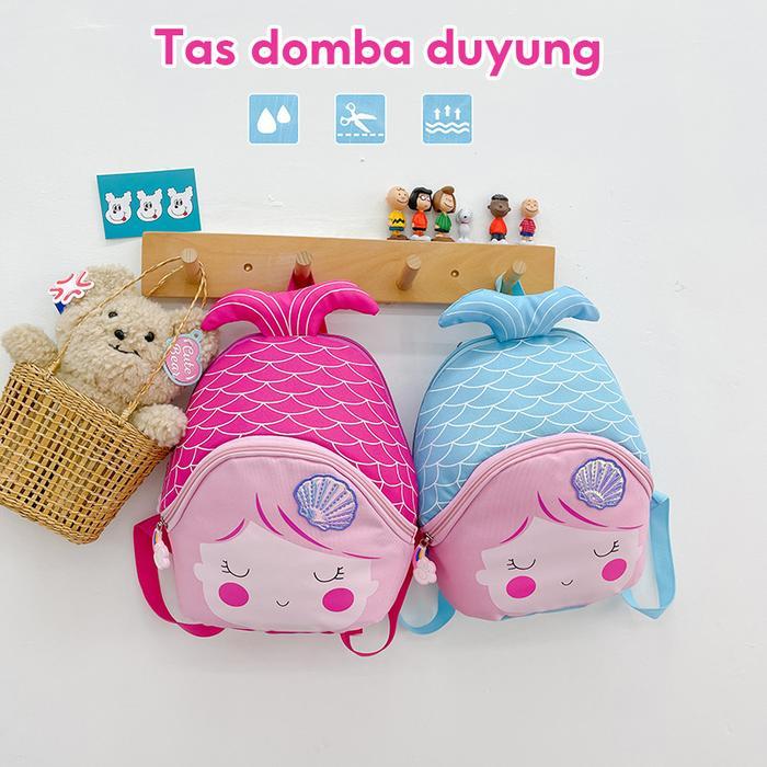 Tas Anak punggung belakang Putri duyung mermaid kerang cantik