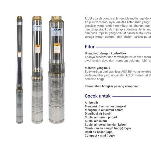 Do- INOTO 3IN 217 0,75hp kabel pendek pompa air submersible 75QJD 217