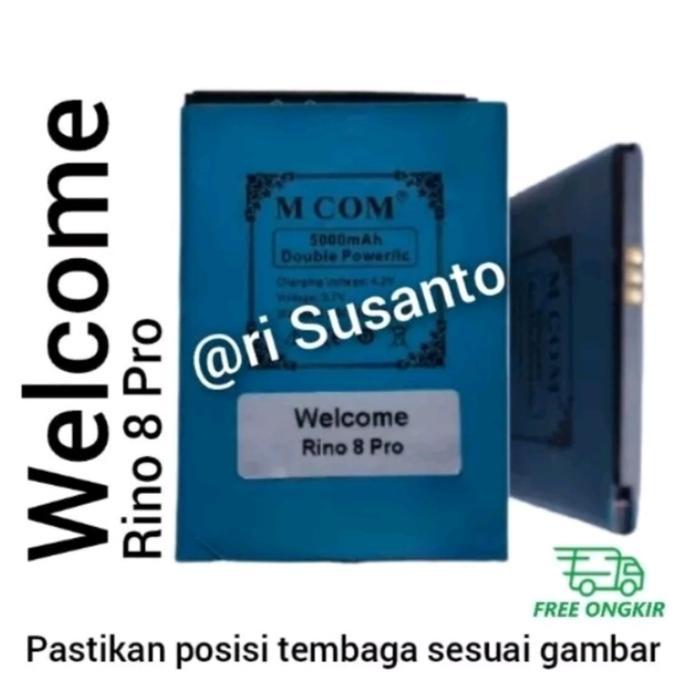 BATERAI MCOM FOR WELCOME RINO 8 PRO DOUBLE POWER 5000MAH