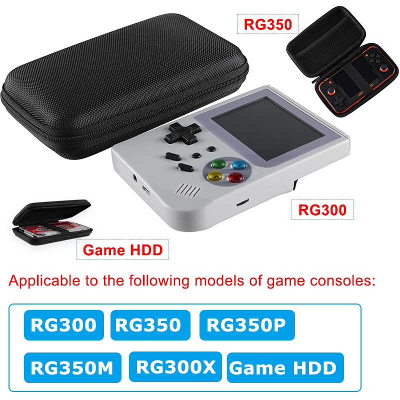 TSINGO Protection Bag Hard Carrying Case For Game HDD RG350M RG350 RG300 RG351P RG351V KIII RG351M H