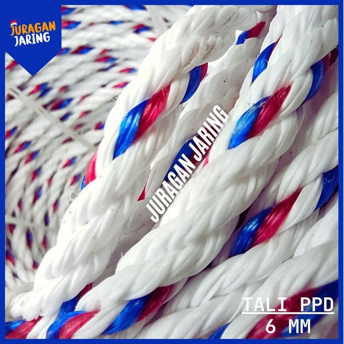 Tali Tambang Ppd 6 Mm 50 Meter Untuk Ikat Barang, Ikat Mobil Bak, Ikat Truk Dan Tarik Angkat Barang