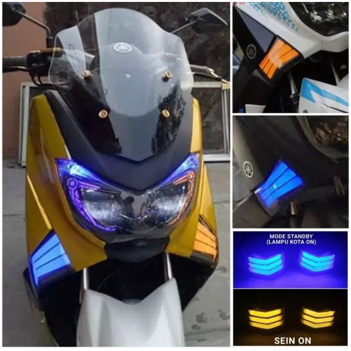 Lampu Sein Nmax Old 2015/2019 Pnp Nmax Old Led Senja Biru Merah Putih