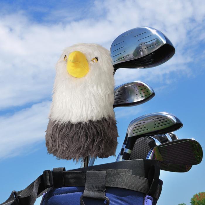 Golf Bald Eagle Hybrid Plush Cover - Golf Head Cover Bald Eagle Sarung Pelindung Stik Golf Untuk