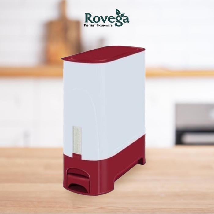 Rovega Tempat Penyimpanan Beras 10Kg 10Kg Rcb-15 Ok Rice Wise Box Dispenser Rovega