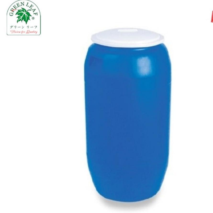 Tong Gentong Drum Bak Air Tinggi Jumbo Besar Plastik Biru Awet Murah Tebal Premium Green Leaf 90L St