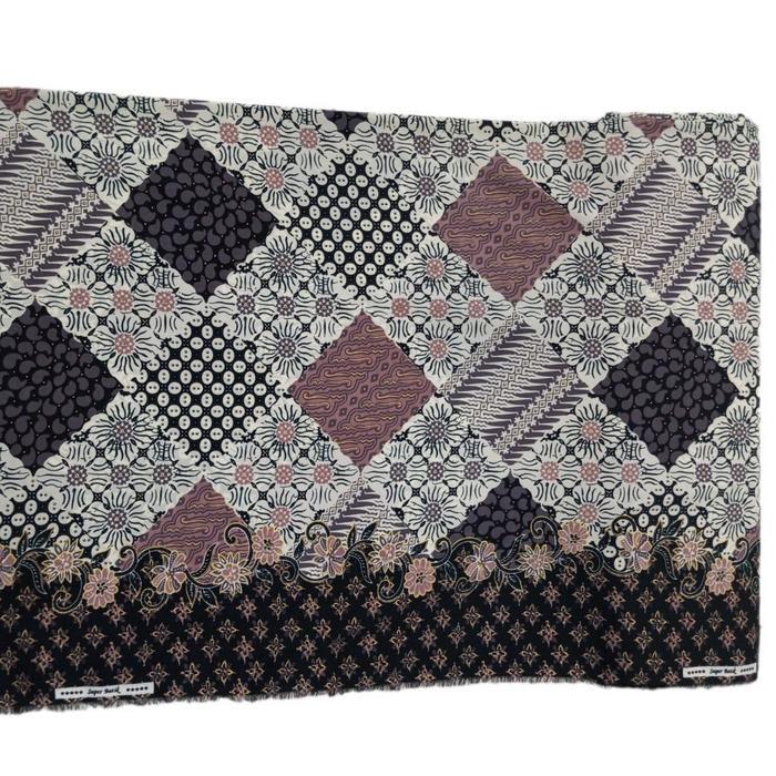 eyys- Bahan Batik Semi Sutra Silk Untuk Kemeja Pria Rok Dress Kain Batik Sutra Silk Untuk