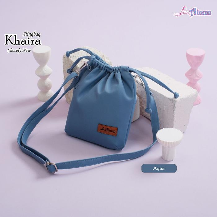 Vast Galeri - Khaira Slingbag Ainun Tas Serut Selempang Wanita Bahan Halus Model Terbaru Cewek