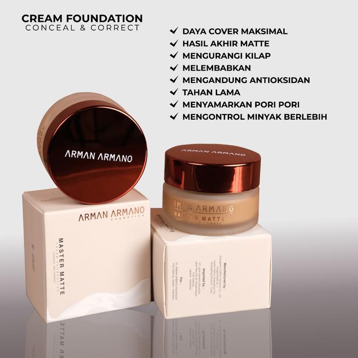 Arman Armano - Master Matte Cream Foundation - Foundation Padat Matte Finish - Concealer & Corrector